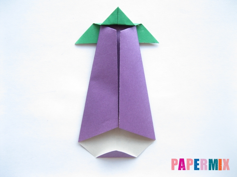 Как сделать баклажан из бумаги (оригами) своими руками - шаг 19
