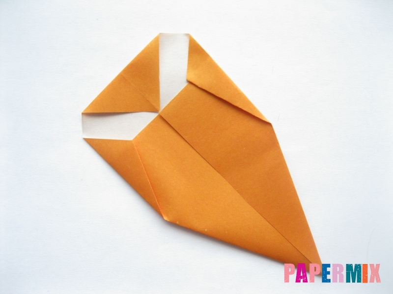 Как сделать морковку из бумаги (оригами) своими руками - шаг 7