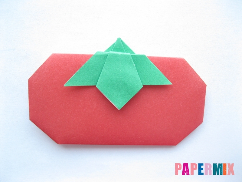 Как сделать помидор из бумаги (оригами) своими руками - шаг 16