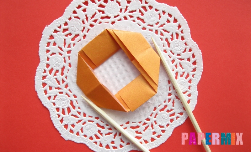 Как сделать пончик из бумаги в технике оригами своими руками