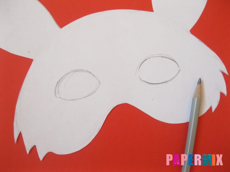 Как просто сделать маску зайца из бумаги своими руками - шаг 3