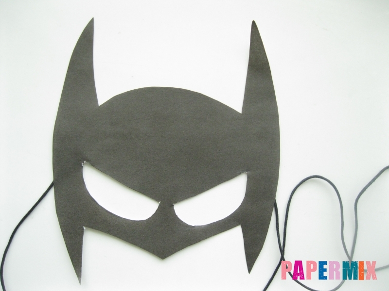 Как сделать маску Бэтмена из бумаги своими руками - шаг 6