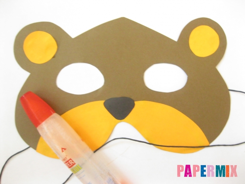 Как сделать маску медведя из бумаги своими руками - шаг 10