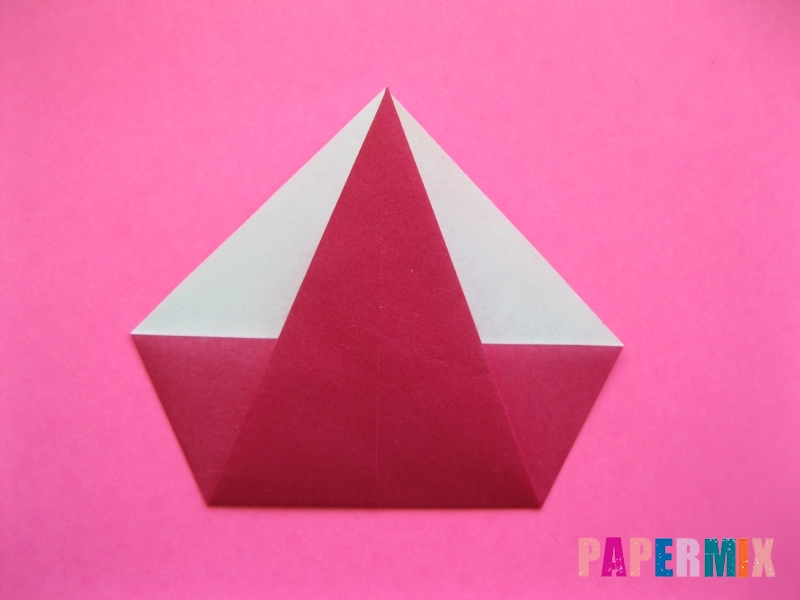 Как сделать Деда Мороза из бумаги (оригами) своими руками - шаг 5