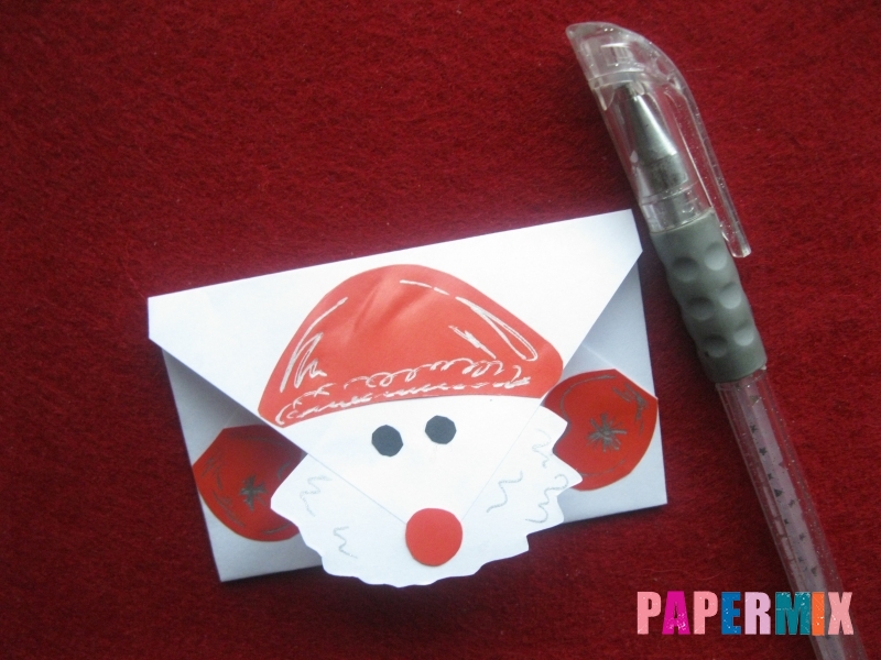 Как сделать конверт для Деда Мороза своими руками - шаг 6