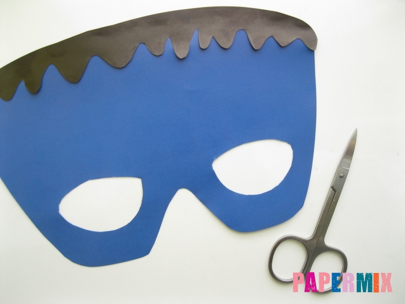 Как сделать маску Франкенштейна на хэллоуин из бумаги - шаг 6