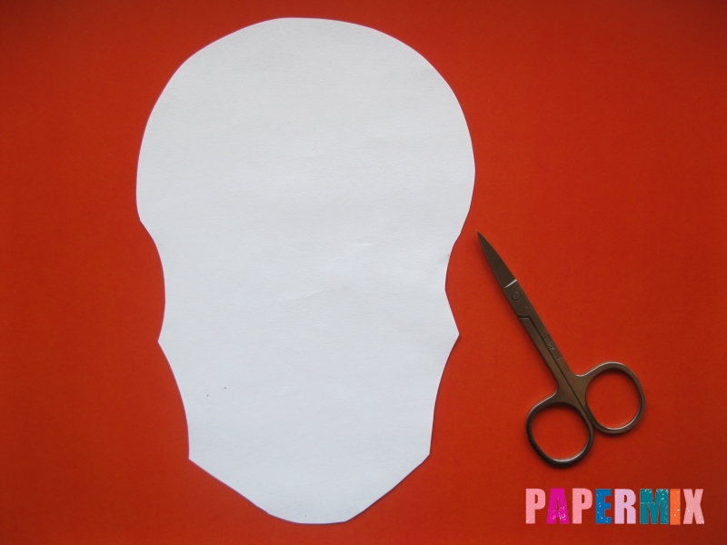 Как сделать маску скелета на хэллоуин из бумаги своими руками - шаг 2