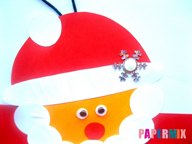 Новогодняя игрушка Дед Мороз из бумаги своими руками - шаг 8