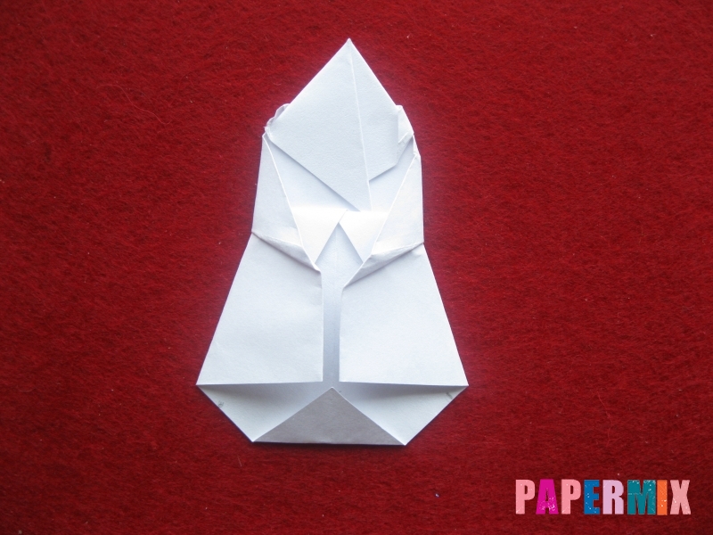 Оригами снеговик из бумаги своими руками - шаг 21