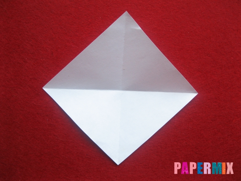 Оригами снеговик из бумаги своими руками - шаг 3
