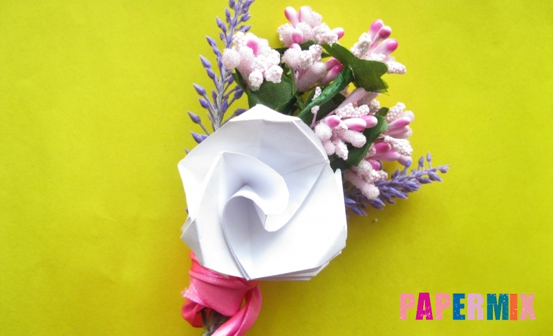 Как сделать розу из бумаги в технике оригами своими руками поэтапно