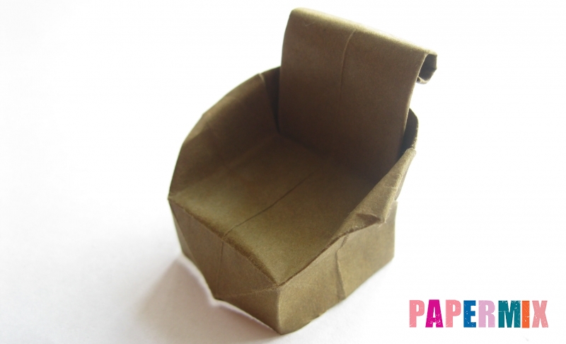Как сделать кресло из бумаги в технике оригами своими руками поэтапно