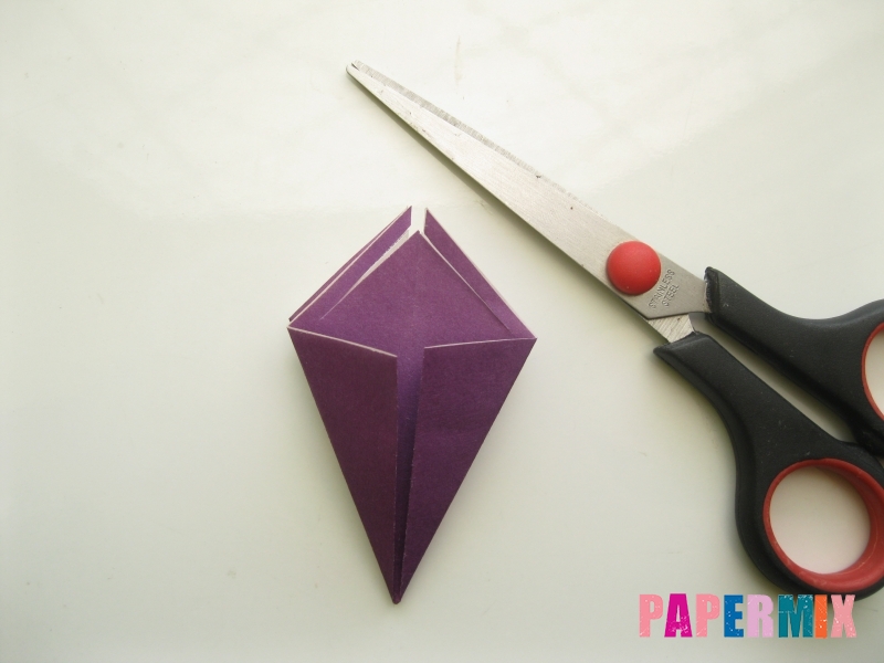 Как сделать платье из бумаги (оригами) своими руками - шаг 15