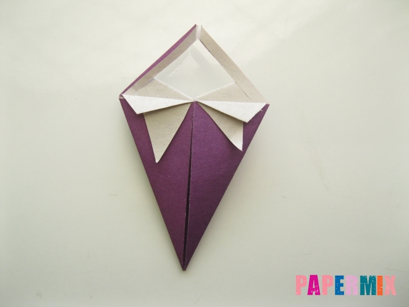 Как сделать платье из бумаги (оригами) своими руками - шаг 17