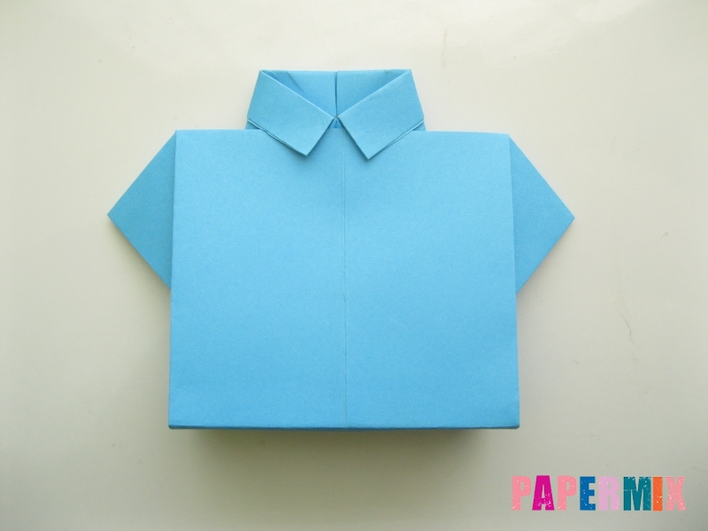 Как сделать рубашка с галстуком из бумаги (оригами) - шаг 22