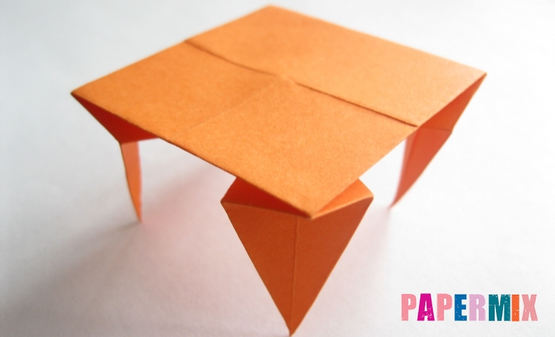 Как сделать стол из бумаги в технике оригами поэтапно