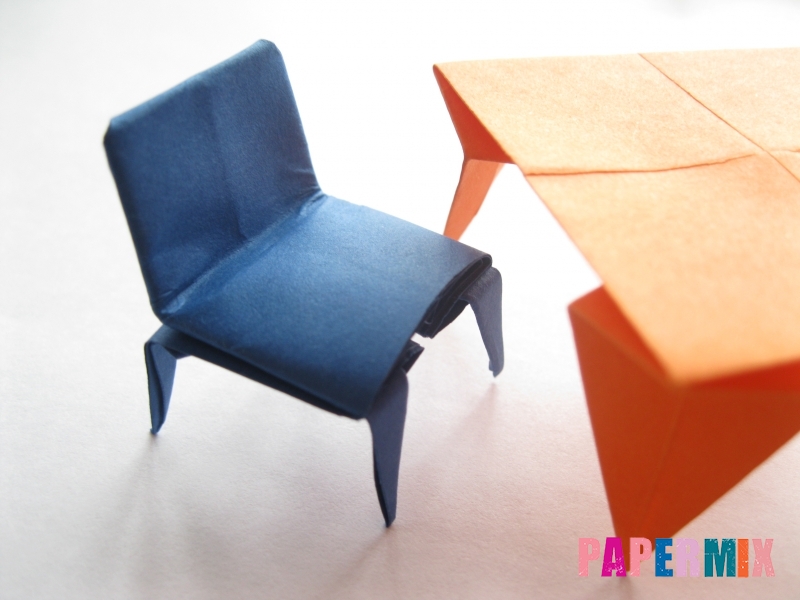 Как сделать стул из бумаги (оригами) поэтапно - шаг 29