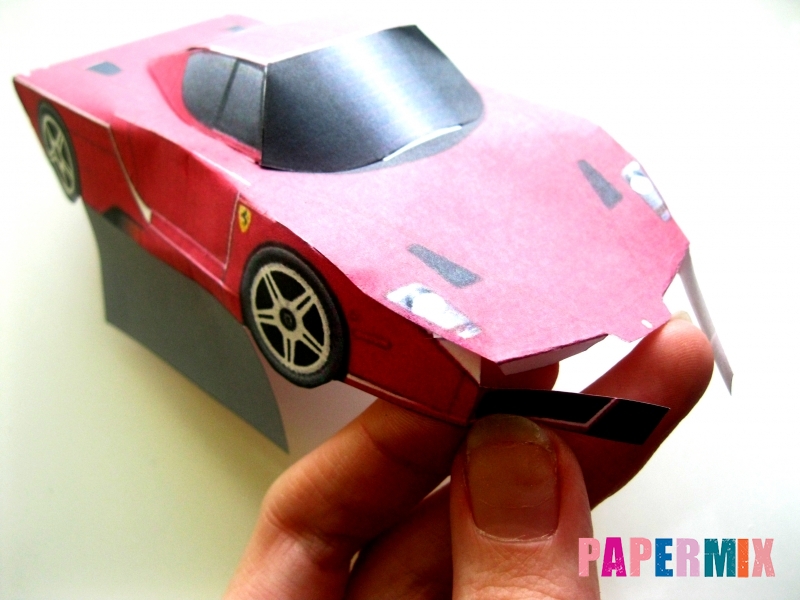 Как сделать Ferrari по шаблону из бумаги поэтапно - шаг 8