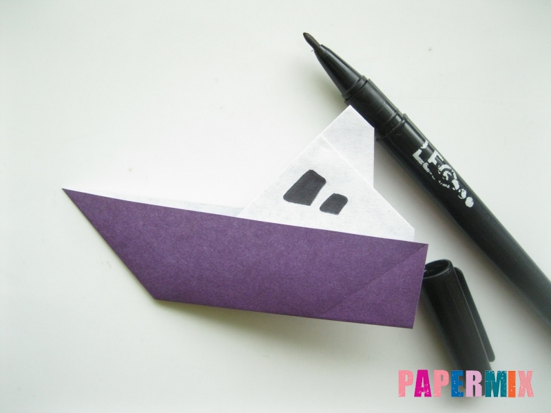 Как сделать корабль из бумаги (оригами) своими руками - шаг 10