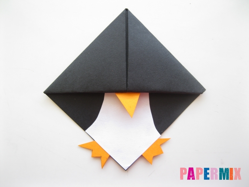 Как сделать закладку в виде пингвина из бумаги поэтапно - шаг 12