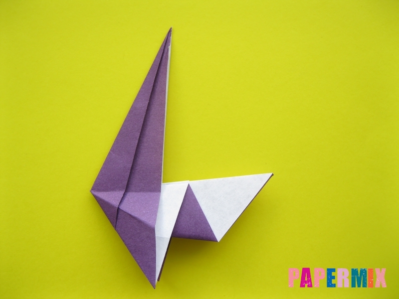 Как сделать аиста из бумаги (оригами) поэтапно - шаг 10