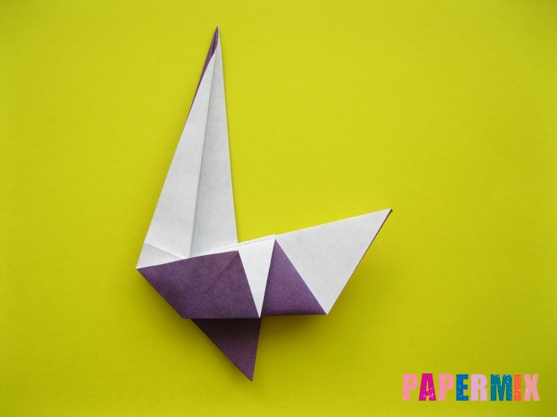 Как сделать аиста из бумаги (оригами) поэтапно - шаг 11