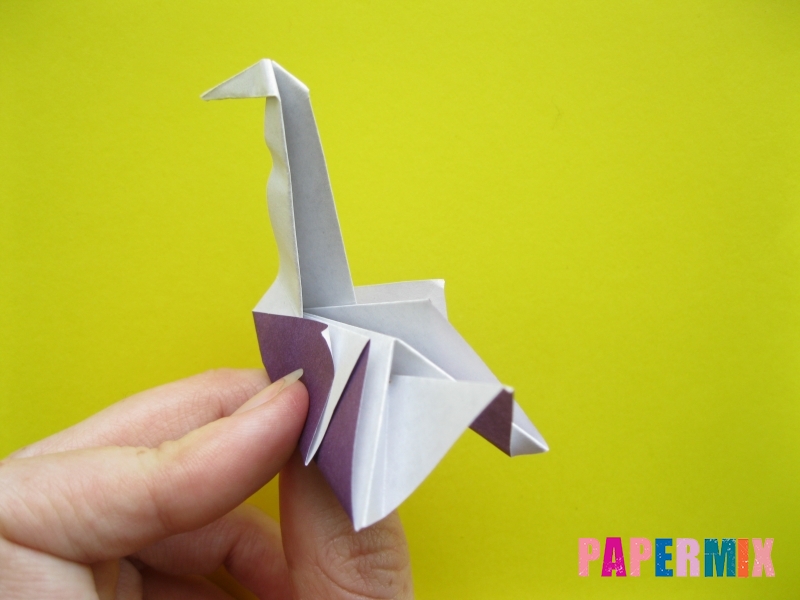 Как сделать аиста из бумаги (оригами) поэтапно - шаг 17