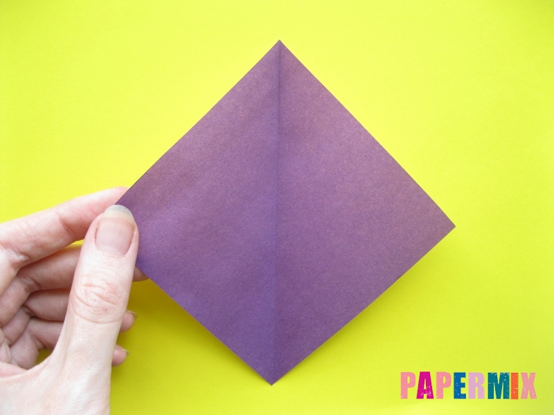Как сделать аиста из бумаги (оригами) поэтапно - шаг 2
