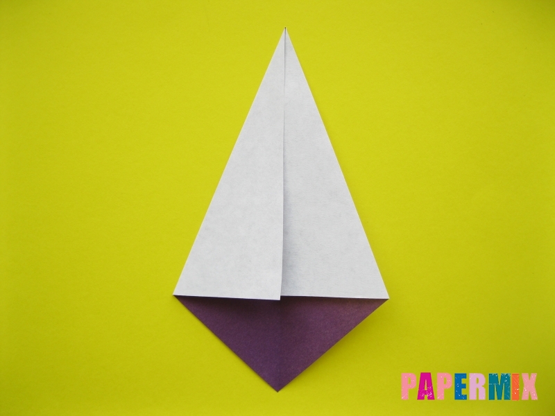 Как сделать аиста из бумаги (оригами) поэтапно - шаг 3
