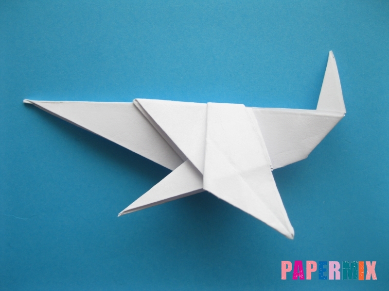 Как сделать акулу из бумаги (оригами) поэтапно - шаг 17