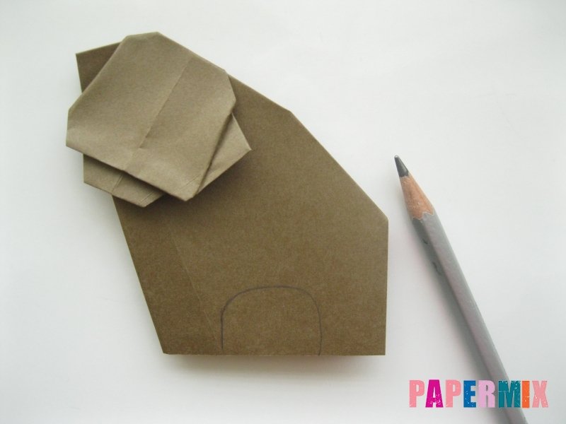 Как сделать бегемота из бумаги (оригами) поэтапно - шаг 11