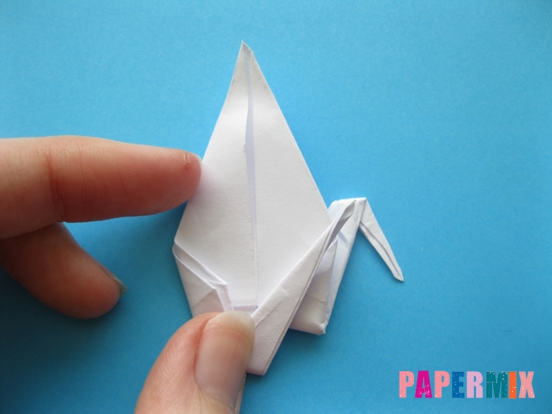 Как сделать цаплю из бумаги (оригами) поэтапно - шаг 14