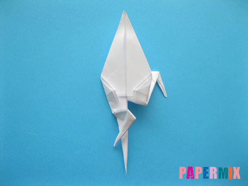 Как сделать цаплю из бумаги (оригами) поэтапно - шаг 15
