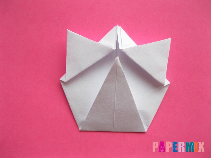 Как сделать голову кошки из бумаги поэтапно - шаг 7
