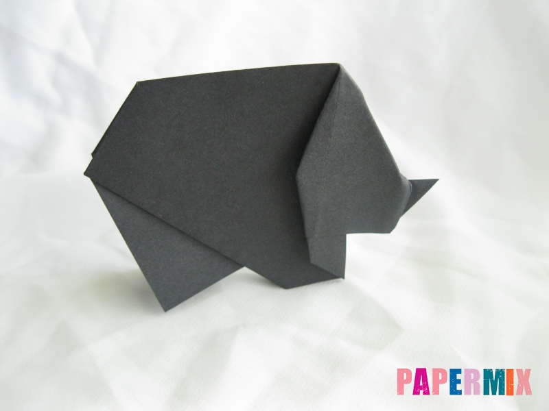 Как сделать носорога из бумаги (оригами) поэтапно - шаг 17