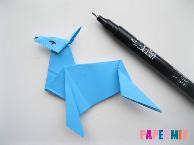 Как сделать оленя из бумаги (оригами) поэтапно - шаг 17