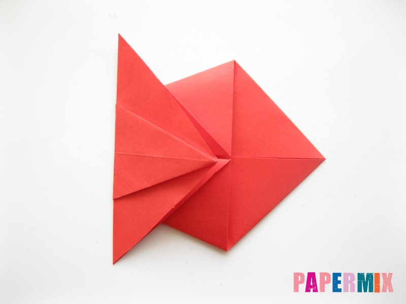 Как сделать рыбу из бумаги (оригами) инструкция - шаг 8