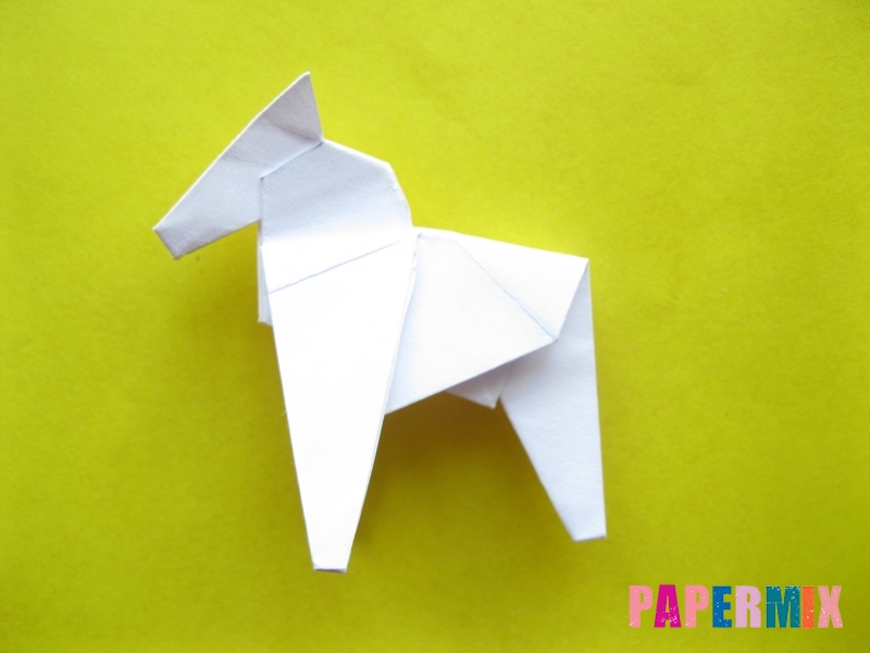 Как сделать зебру из бумаги (оригами) поэтапно - шаг 17