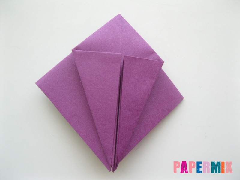 Как сделать журавлика из бумаги пошаговая инструкция - шаг 4