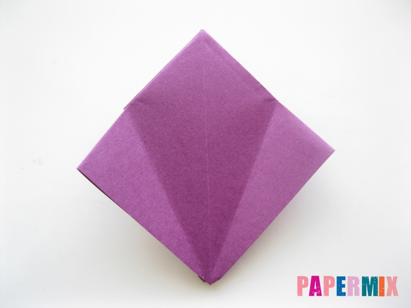 Как сделать журавлика из бумаги пошаговая инструкция - шаг 5